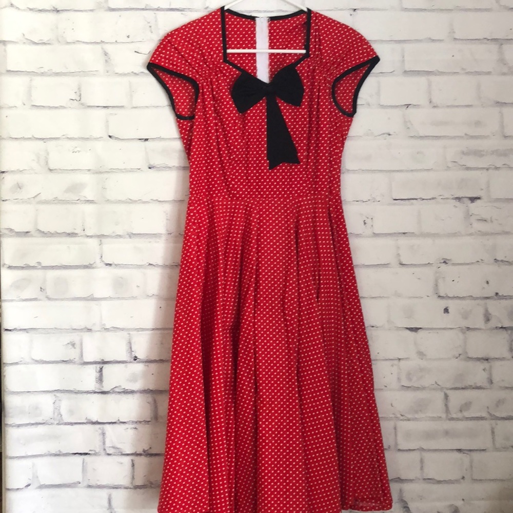 Black and Red Polka Dot 50’s Style Dress